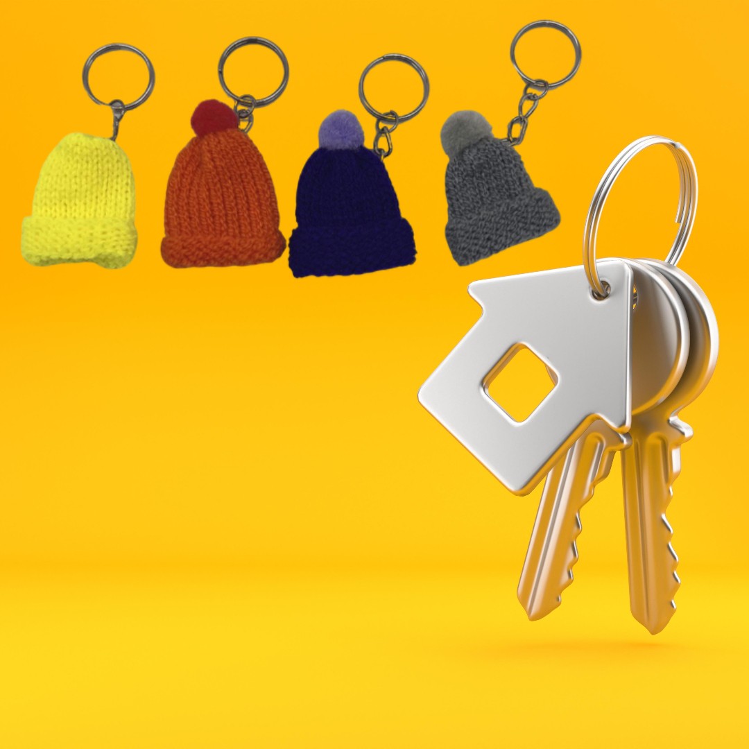 جاکلیدی کلاه بافتنی