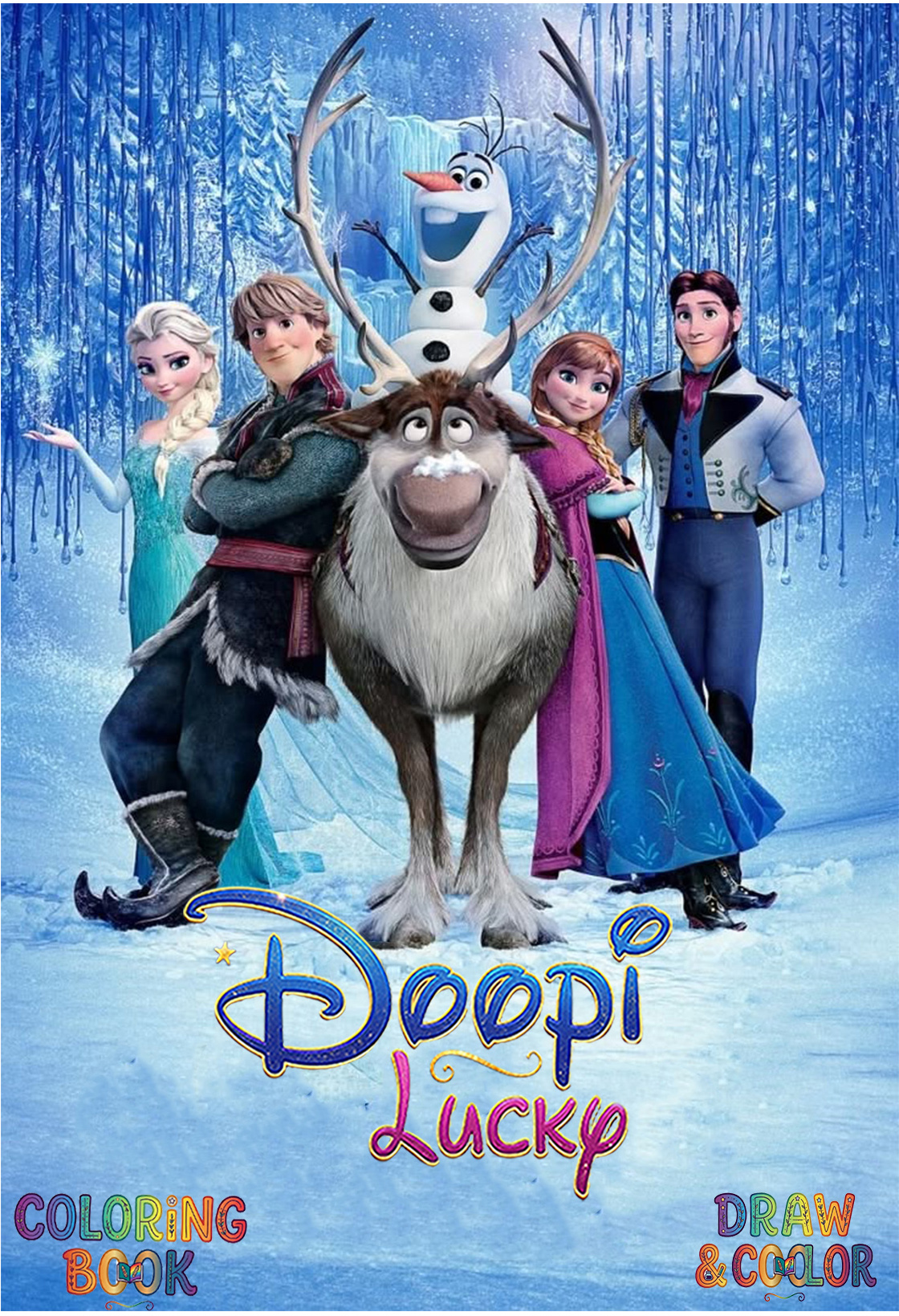 دفتر نقاشی 8 صفحه ای طرح فروزن دیزنی (طرح اختصاصی Disney)