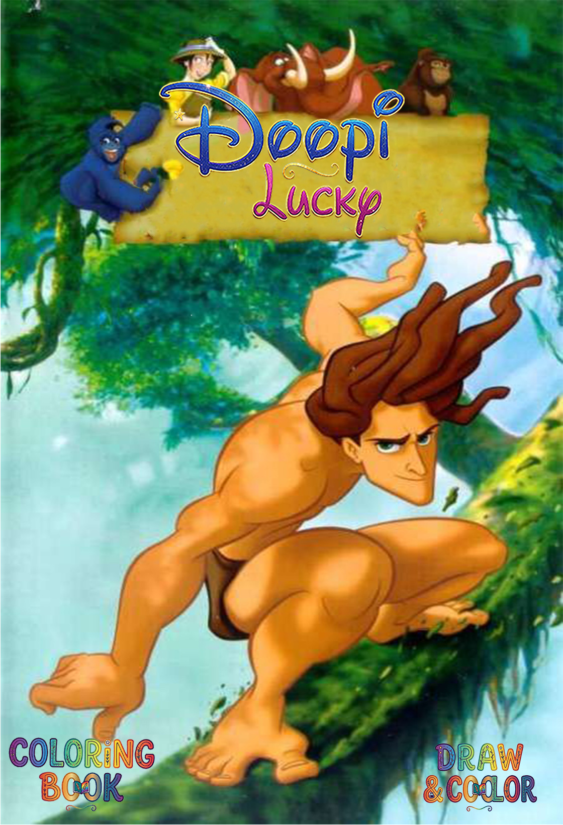 دفتر نقاشی 8 صفحه ای طرح تارزان دیزنی (طرح اختصاصی Disney)