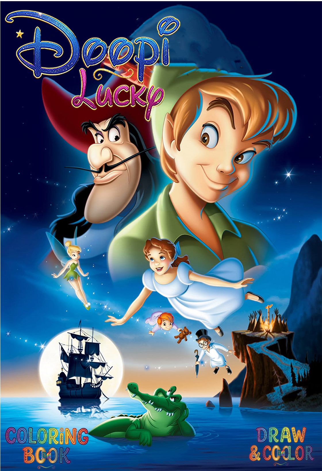 دفتر نقاشی 8 صفحه ای پیتر پن دیزنی (طرح اختصاصی Disney)