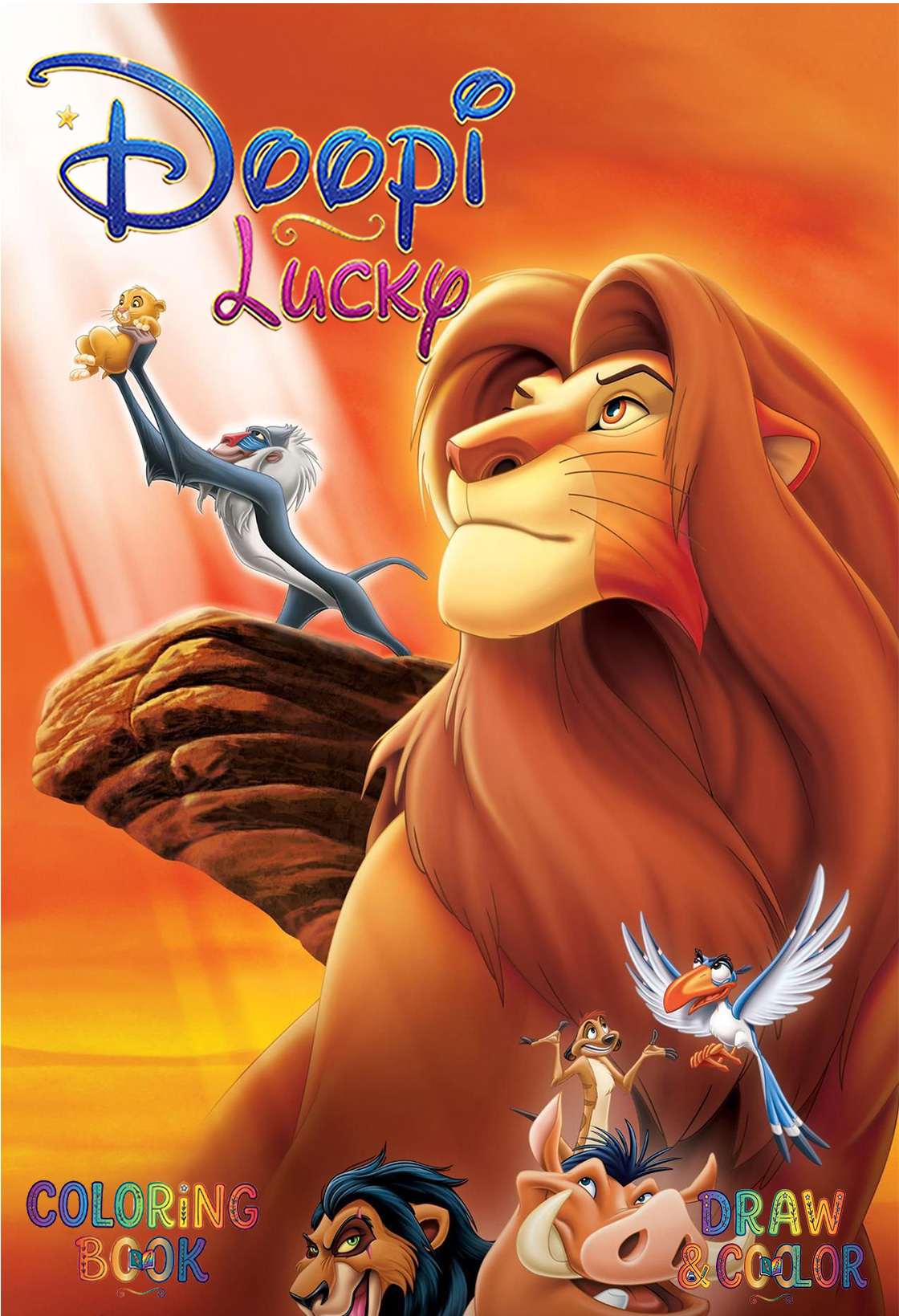 دفتر نقاشی 8 صفحه ای طرح شیرشاه دیزنی (طرح اختصاصی Disney)