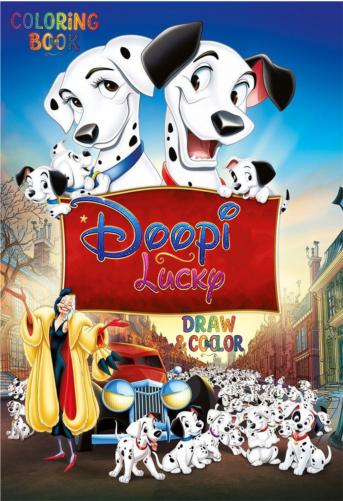 دفتر نقاشی  8 صفحه ای ۱۰۱ سگ خالدار دیزنی (طرح اختصاصی Disney)