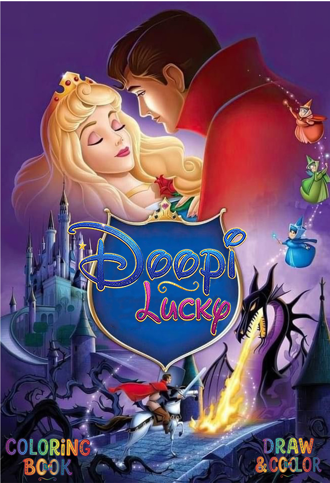 دفتر نقاشی 8 صفحه ای طرح زیبای خفته دیزنی (طرح اختصاصی Disney)
