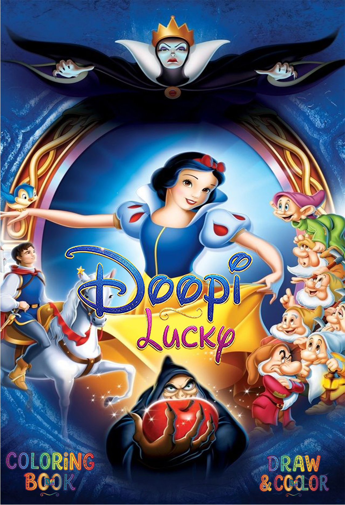دفتر نقاشی 8 صفحه ای طرح سفید برفی دیزنی (طرح اختصاصی Disney)