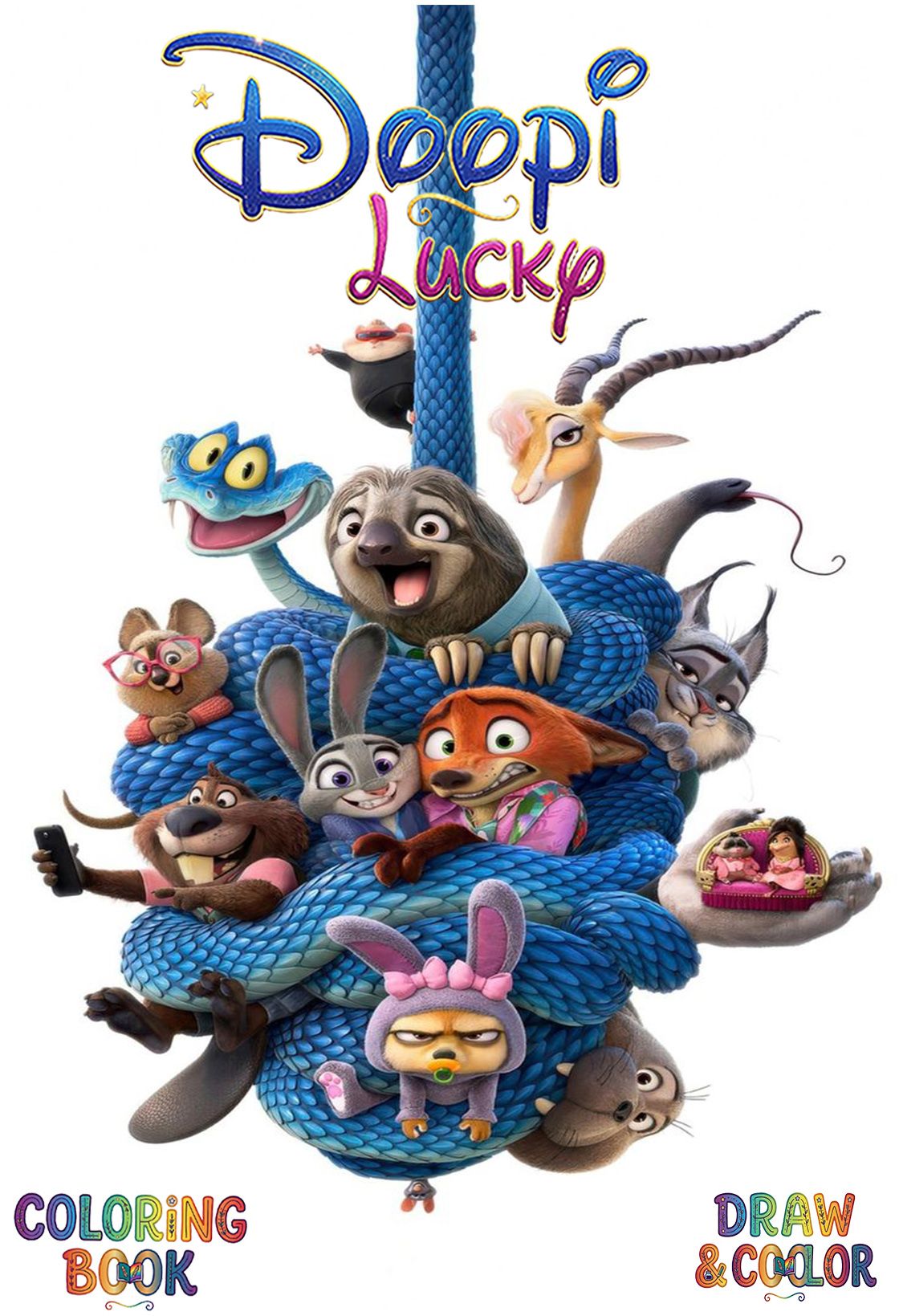 دفتر نقاشی 8 صفحه ای طرح زوتوپیا دیزنی (طرح اختصاصی Disney)