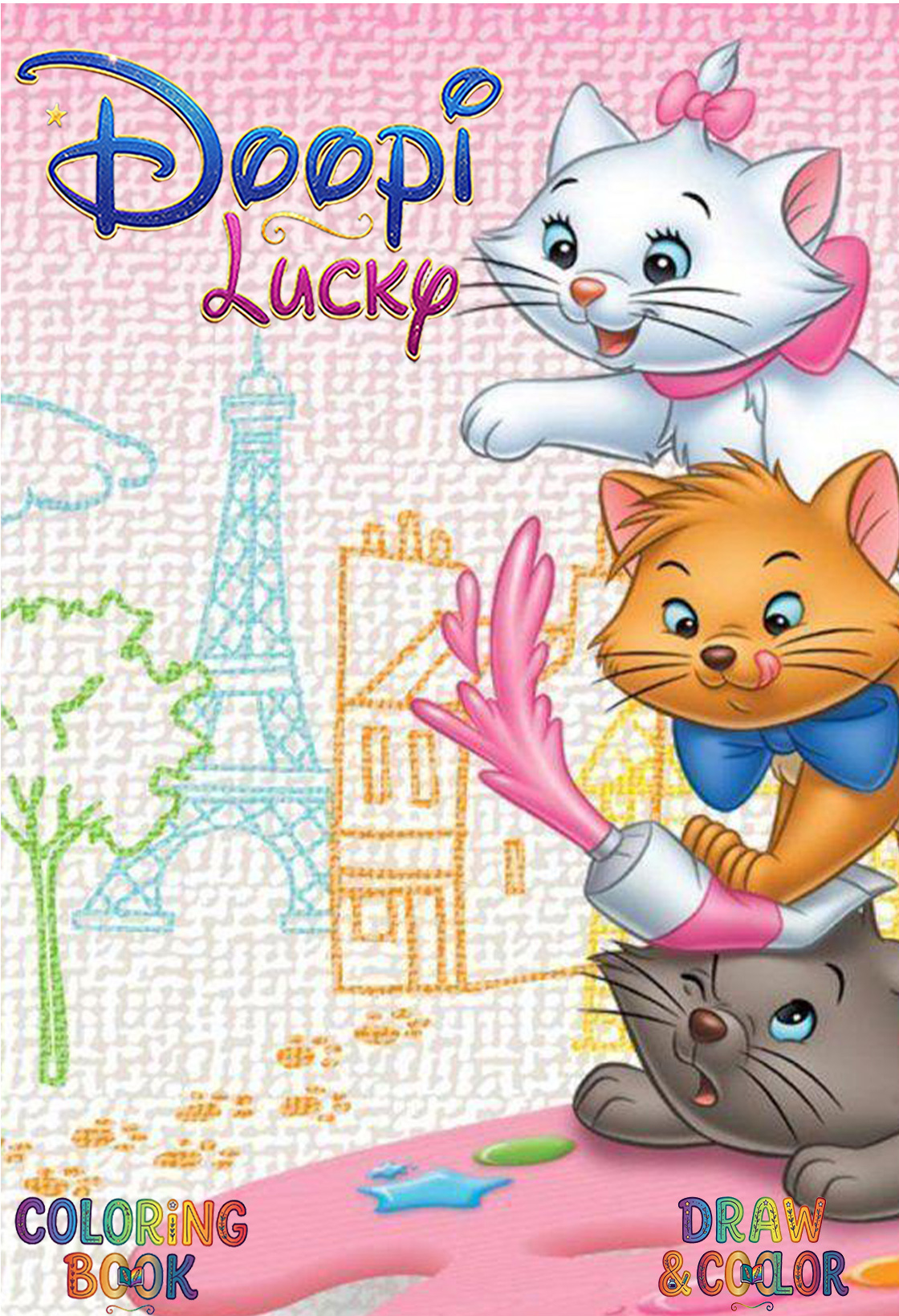 دفتر نقاشی 8 صفحه ای طرح گربه‌های اشرافی دیزنی (طرح اختصاصی Disney)