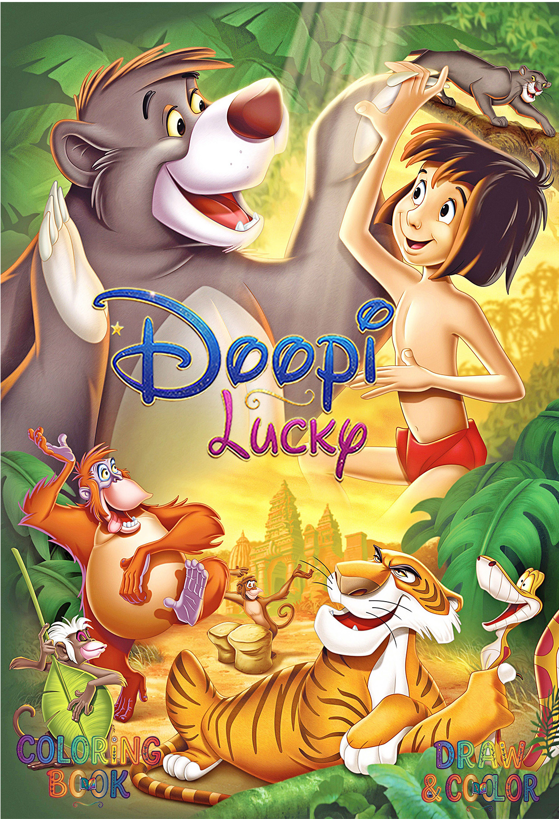 دفتر نقاشی 8 صفحه ای طرح کتاب جنگل دیزنی (طرح اختصاصی Disney)