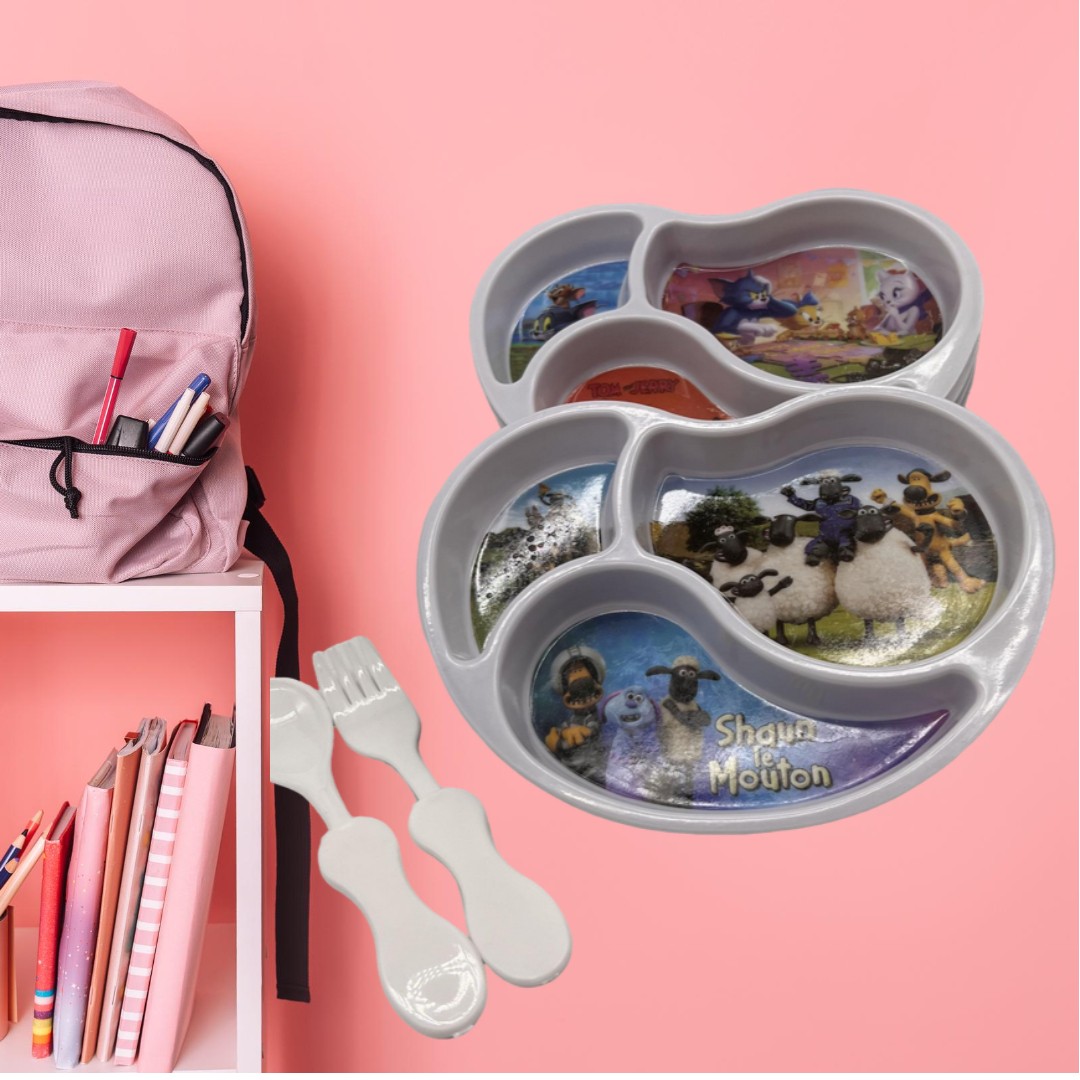 بشقاب غذای سه خانه کودک