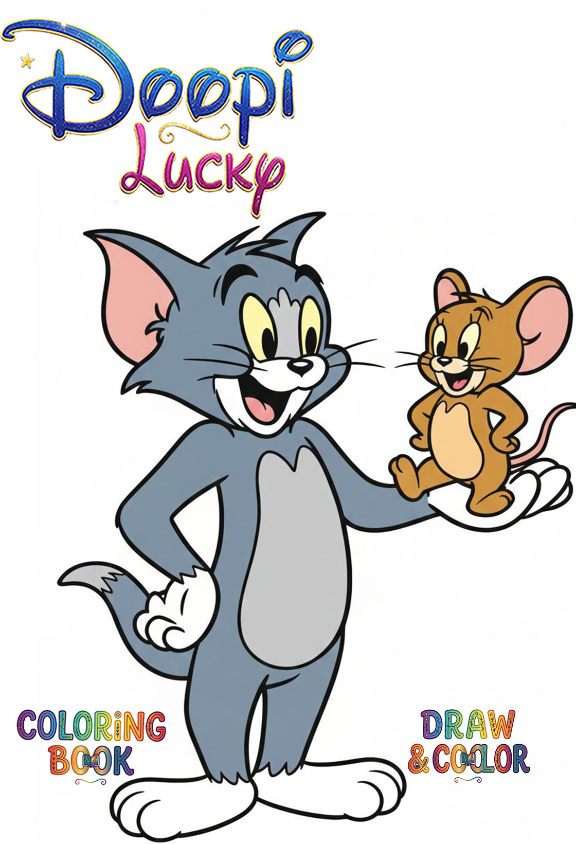 دفتر نقاشی 8 صفحه ای طرح تام و جری (طرح اختصاصی Disney)