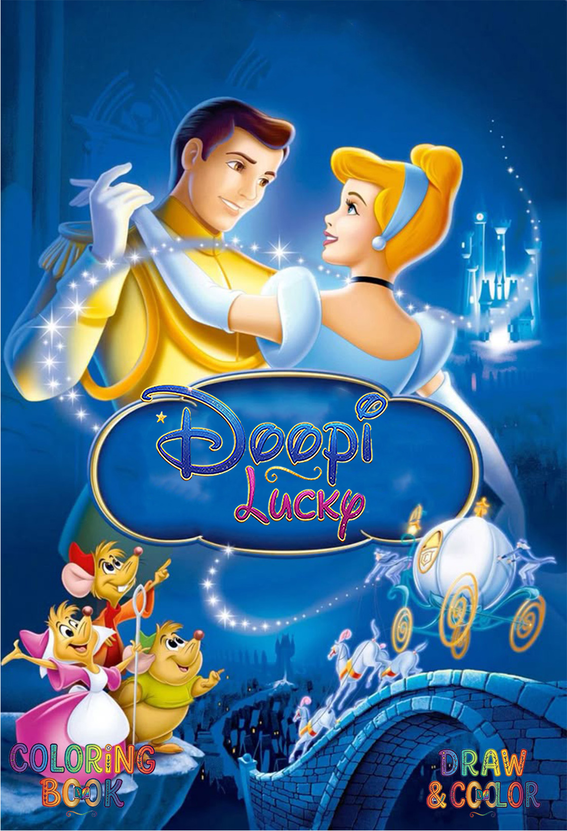دفتر نقاشی 8 صفحه ای طرح سیندرلا دیزنی (طرح اختصاصی Disney)