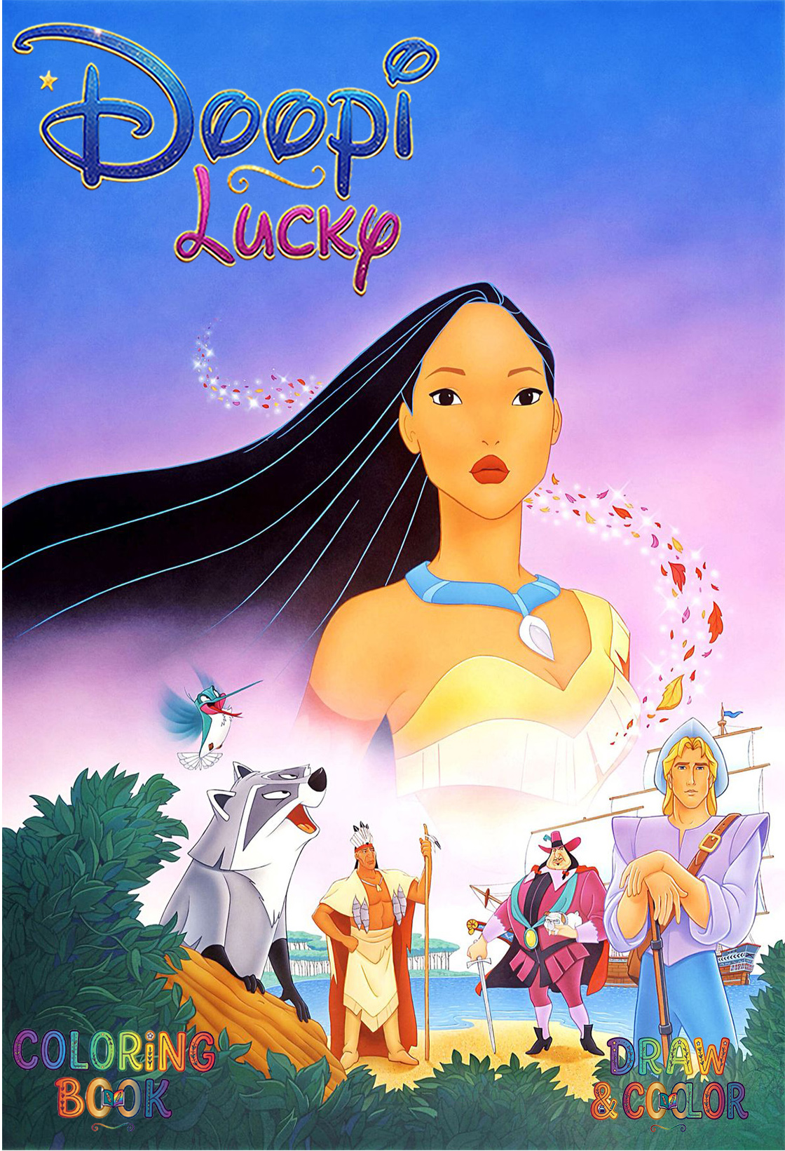 دفتر نقاشی 8 صفحه ای طرح پوکاهانتس دیزنی (طرح اختصاصی Disney)